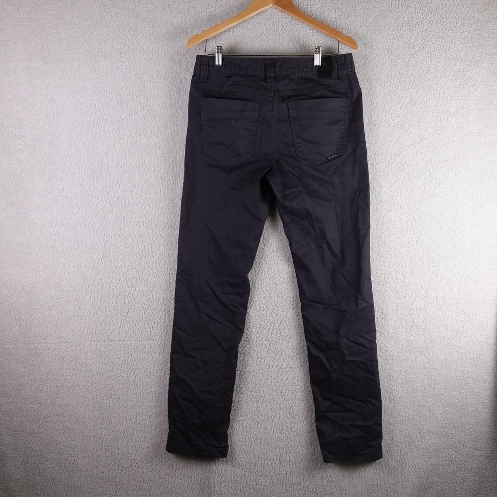 Prana Slim Fit Mens Organic Cotton Blend Pants Charcoal Gray 31x32 Stretch - Picture 2 of 8